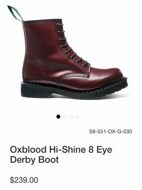Solovair Oxblood Boots Men’s size 8